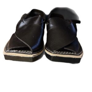 Peshawari By Bata Men’s Handmade Chappel Chocolate Brown Traditional Sandals 7